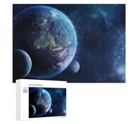 Jigsaw Puzzle Featuring Earth from Space A Cosmic View, for Adults, 300 PCS