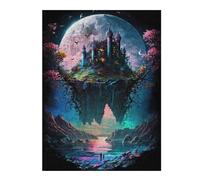 Jigsaw Puzzle Featuring Fantasy Castle Under The Moon, for Adults, 500 PCS