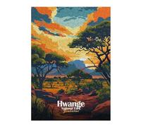Jigsaw Puzzle Featuring Hwange National Park Zimbabwe Illustration, for Adults, 300 PCS