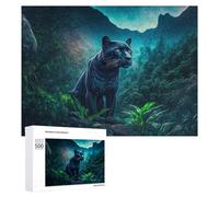 Jigsaw Puzzle Featuring Jaguar in The Enchanted Forest -1, for Adults, 500 PCS