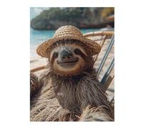 Jigsaw Puzzle Featuring Lazy at The Beach, for Adults, 500 PCS