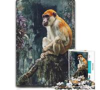 Jigsaw Puzzle Featuring Monkey in The Jungle, for Adults, 500 PCS