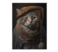 Jigsaw Puzzle Featuring Rembrandt Cat, for Adults, 500 PCS