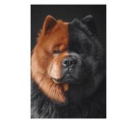 Jigsaw Puzzle Featuring Two-Tone Chow Chow, for Adults, 1000 PCS
