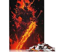Jigsaw Puzzle Fiery Demon Warrior Jigsaw Puzzles for Adults 1000 Pieces Paper Jigsaw Wall Art Puzzle Games 1000pcs (38x26cm)