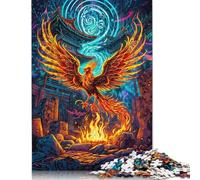 Jigsaw Puzzle For A Phoenix Rises from Fire 500 Piece Jigsaw Puzzles for Adults Wooden Jigsaw Puzzles for Adults & Stress Reliever 500pcs (52x38cm)