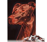 Jigsaw Puzzle For Abstract Doberman Dog Portrait 1000 Piece Jigsaw Puzzles for Adults Paper Jigsaw Puzzles for Adults & Stress Reliever 38x26cm/1000pcs