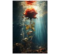 jigsaw puzzle for adult 1000 piece, wooden, red rose,90033,a variety of styles. (B ; 1000)