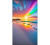 Jigsaw puzzle for adult, Charming rainbow landscape painting (C ; 1000 piece)