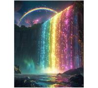 Jigsaw puzzle for adult, Charming rainbow landscape painting (E ; 1000 piece)