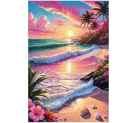 Jigsaw puzzle for adult, Crystal butterflies, sandy beaches, shells, colorful waves (F ; 1000 Piece)