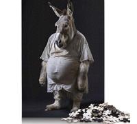 Jigsaw Puzzle for Adults 1000 Donkey Fat Puzzle for Adults Woodenboard Puzzles Fun at Home Activities, Birthday Present,Travel Gifts 1000pcs (75x50cm)