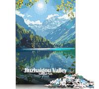 Jigsaw Puzzle for Adults 1000 Jiuzhaigou Valley National Park, China Puzzle for Adults Paperboard Puzzles Fun at Home Activities, Birthday Present,Travel Gifts 38x26cm/1000pcs