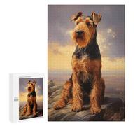 Jigsaw Puzzle for Adults 1000 PCS Airedale Terrier Portrait Teenagers Puzzles Family Games Difficult Hard for Is Ideal As A Gift 1000 PCS