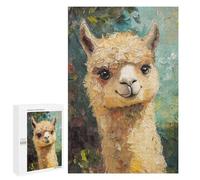 Jigsaw Puzzle for Adults 1000 PCS Alpaca Painting Artwork Jigsaws for Adults Puzzle Difficult Challenge Difficult And Challenge Brainteaser Family Games 1000 PCS