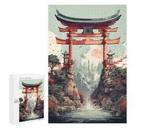 Jigsaw Puzzle for Adults 1000 PCS Anime Japanese Gate Teenagers Puzzles Family Games Difficult Hard for Is Ideal As A Gift 1000 PCS