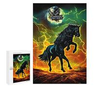 Jigsaw Puzzle for Adults 1000 PCS Apocalypse Horse Artwork Jigsaw Brain Teaser Game Precision Cutting Parent-child Interaction 1000 PCS