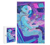 Jigsaw Puzzle for Adults 1000 PCS Astronaut 80S Neon Jigsaw for Adults Anti-Stress Toys Enhance Memory Birthday And Unique Gifts 1000 PCS