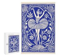 Jigsaw Puzzle for Adults 1000 PCS Ballet Dancer in Floral Frame Puzzle for Adults Family Games But Fun And Humorous Difficult And Challenge 1000 PCS