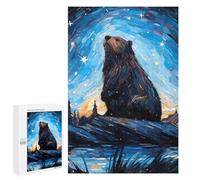 Jigsaw Puzzle for Adults 1000 PCS Beaver Bober Starry Night Teenagers Puzzles Family Games Difficult Hard for Is Ideal As A Gift 1000 PCS