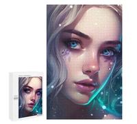 Jigsaw Puzzle for Adults 1000 PCS Blue Eyes, Ethereal Beauty Jigsaw Brain Teaser Game Precision Cutting Parent-child Interaction 1000 PCS