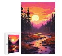 Jigsaw Puzzle for Adults 1000 PCS California Forest Pixel Teenagers Puzzles Family Games Difficult Hard for Is Ideal As A Gift 1000 PCS