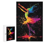 Jigsaw Puzzle for Adults 1000 PCS Colorful Dance Silhouette Jigsaw for Adults Anti-Stress Toys Enhance Memory Birthday And Unique Gifts 1000 PCS