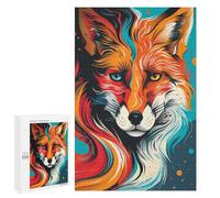 Jigsaw Puzzle for Adults 1000 PCS Colorful Fox Illustration-2 Jigsaws for Adults Puzzle Difficult Challenge Difficult And Challenge Brainteaser Family Games 1000 PCS