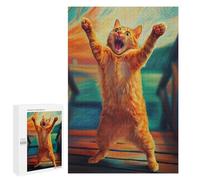 Jigsaw Puzzle for Adults 1000 PCS Crazy Cat Teenagers Puzzles Brain Teaser Game Analysis And Logic for Is Ideal As A Gift 1000 PCS