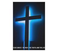 Jigsaw Puzzle for Adults 1000 PCS Cross Jesus2 Puzzles for Adults Anti-Stress Toys Precision Cutting Unique Gifts for Birthday And Christmas 1000 PCS