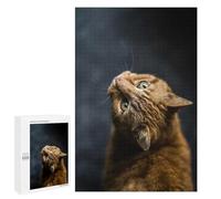 Jigsaw Puzzle for Adults 1000 PCS Curious Ginger Cat Puzzle for Adults Family Games But Fun And Humorous Difficult And Challenge 1000 PCS