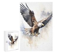 Jigsaw Puzzle for Adults 1000 PCS Eagle Watercolor Jigsaw for Adults Anti-Stress Toys Enhance Memory Birthday And Unique Gifts 1000 PCS