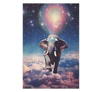 Jigsaw Puzzle for Adults 1000 PCS Elephant Flying in Space Jigsaw Puzzle Relax Games Home Decoration Unique Gifts for Birthday And Christmas 1000 PCS