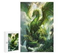 Jigsaw Puzzle for Adults 1000 PCS Emerald Dragon Sovereign Teenagers Puzzles Brain Teaser Game Analysis And Logic for Is Ideal As A Gift 1000 PCS
