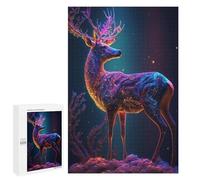 Jigsaw Puzzle for Adults 1000 PCS Enchanted Deer A Cosmic Vision Jigsaw Brain Teaser Game Precision Cutting Parent-child Interaction 1000 PCS