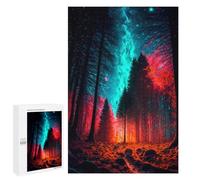 Jigsaw Puzzle for Adults 1000 PCS Enchanted Forest with Celestial Lights Jigsaw Brain Teaser Game Precision Cutting Parent-child Interaction 1000 PCS