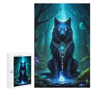 Jigsaw Puzzle for Adults 1000 PCS Enchanted Wolf in Mystic Forest -1 Teenagers Puzzles Brain Teaser Game Analysis And Logic for Is Ideal As A Gift 1000 PCS
