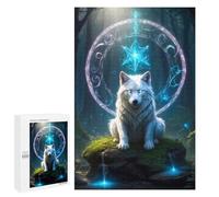 Jigsaw Puzzle for Adults 1000 PCS Enchanted Wolf in Mystic Forest Jigsaw for Adults Anti-Stress Toys Enhance Memory Birthday And Unique Gifts 1000 PCS