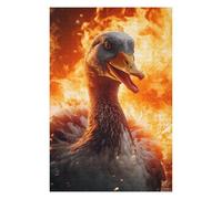Jigsaw Puzzle for Adults 1000 PCS Evil Goose Fire Flames Jigsaw Puzzle Relax Games Home Decoration Unique Gifts for Birthday And Christmas 1000 PCS
