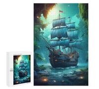 Jigsaw Puzzle for Adults 1000 PCS Fantasy Pirate Ship Teenagers Puzzles Brain Teaser Game Analysis And Logic for Is Ideal As A Gift 1000 PCS
