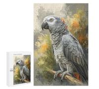 Jigsaw Puzzle for Adults, 1000 PCS, Featuring African Grey Parrot on A Branch, Classic Jigsaw Entertainment for The Home, for Creative Downtime