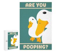 Jigsaw Puzzle for Adults, 1000 PCS, Featuring Are You Pooping？ Duck Art, A Relaxing Challenge for Adult Puzzle Enthusiasts, for Family Fun
