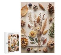 Jigsaw Puzzle for Adults, 1000 PCS, Featuring Autumnal Still Life with Dried Elements, A Satisfying Project for Experienced Puzzlers, for Quiet Evenings