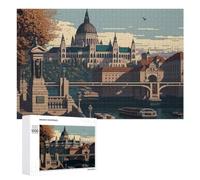 Jigsaw Puzzle for Adults, 1000 PCS, Featuring Budapest City Pixel Art, Classic Jigsaw Entertainment for The Home, for Family Fun