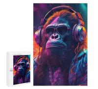 Jigsaw Puzzle for Adults, 1000 PCS, Featuring Chill Monkey -2, A Creative Way to Unwind after A Busy Day, for Puzzle Fans