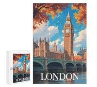 Jigsaw Puzzle for Adults, 1000 PCS, Featuring London Cityscape Big Ben, A Creative Way to Unwind after A Busy Day, for Puzzle Fans