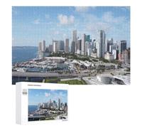 Jigsaw Puzzle for Adults, 1000 PCS, Featuring Miami Florida USA Bayside, Classic Jigsaw Entertainment for The Home, for Family Fun