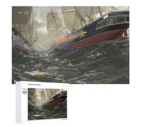 Jigsaw Puzzle for Adults, 1000 PCS, Featuring Naval Battle, A Satisfying Project for Experienced Puzzlers, for Indoor Play