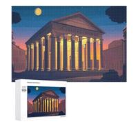 Jigsaw Puzzle for Adults, 1000 PCS, Featuring Roman Temple at Night, Classic Jigsaw Entertainment for The Home, for Creative Downtime