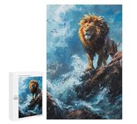 Jigsaw Puzzle for Adults, 1000 PCS, Featuring Seaside Lion Majesty, A Creative Way to Unwind after A Busy Day, for Cosy Nights